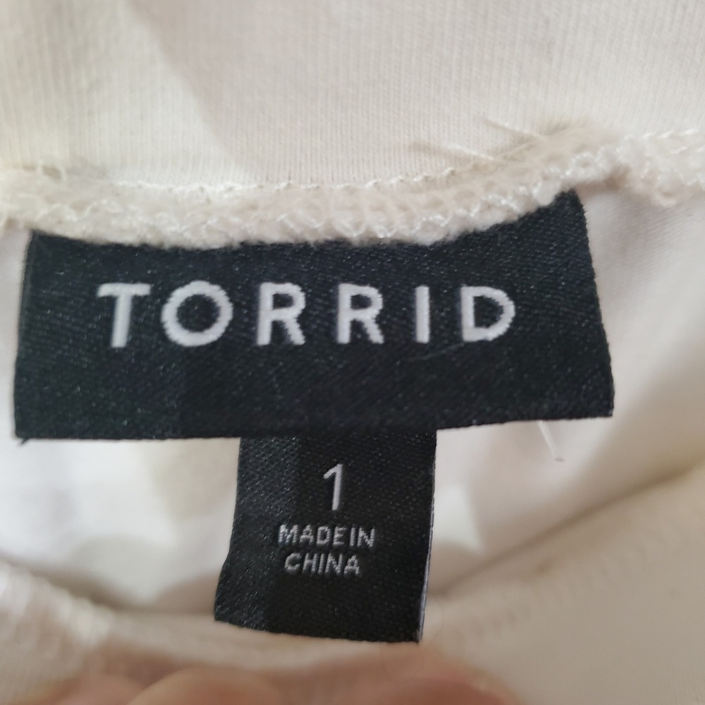 Torrid Tube Top Floral Midi Dress White Size 1 1X 14/16 Summer Boho - Picture 6 of 9